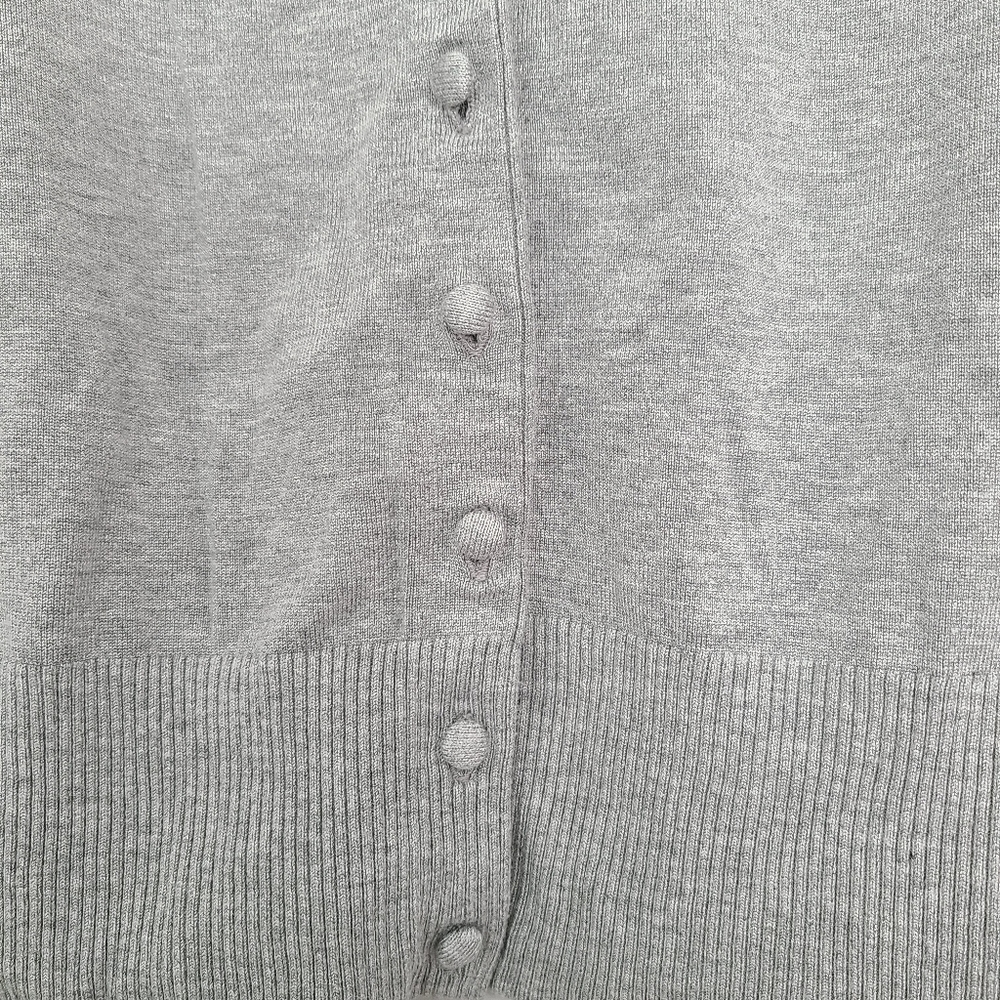 Philosophy Heathered Gray Classic Career Office Minimal Button Down Cardigan XL - Picture 8 of 8